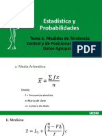 TEMA 5 - Medidas Tendencia Central y Posicionamiento Agrupados - UCSM