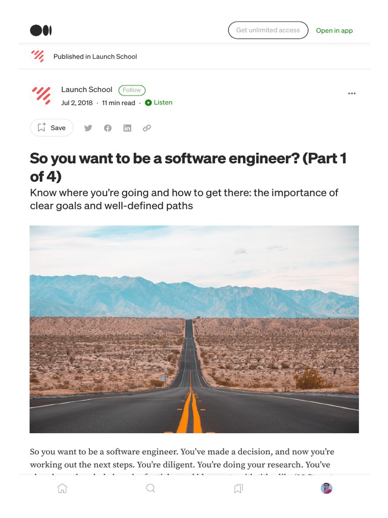 Path to Becoming a Software Engineer | PDF | Understanding | Top Down ...