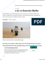 Just Don't Do It 10 Exercise Myths