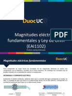 N°3 Magnitudes Eléctricas Fundamentales y Ley de Ohm