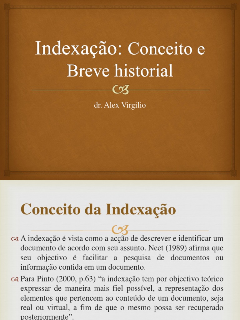 História e Função da Indexação Documental | PDF | Informação | Sistema ...