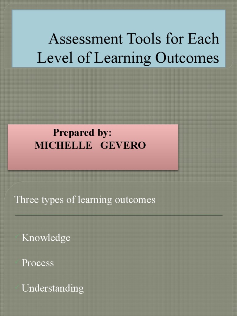 Learning Outcome Assessment Tools Guide | PDF | Multiple Choice | Question