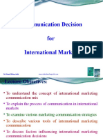 International Marketing Communication Decisions