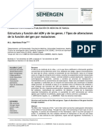 Estructura y Funcio N Del ADN y de Los Genes. I Tipos de Alteraciones de La Funcio N Del Gen Por Mutaciones