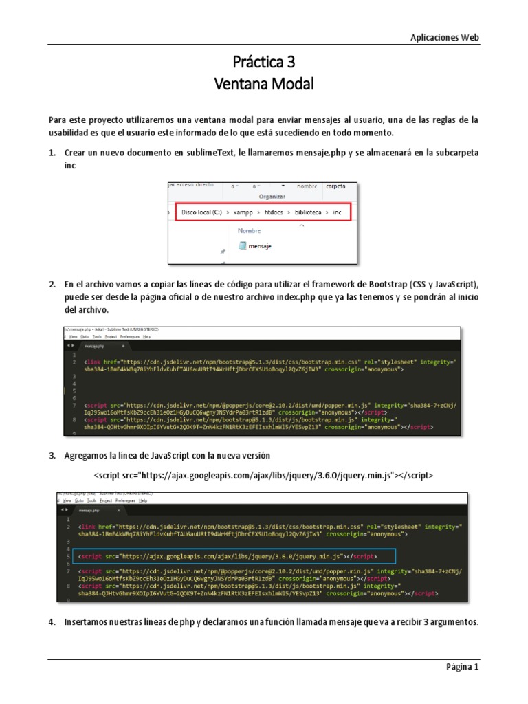 Implementación de Ventanas Modales en Bootstrap | PDF | Bootstrap ...