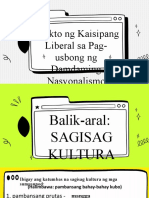 Epekto NG Kaisipang Liberal Sa Pag-Usbong NG Damdaming Nasyonalismo
