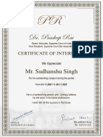 INTERNSHIP CERTIFICATE_Mr. Sudhanshu Singh