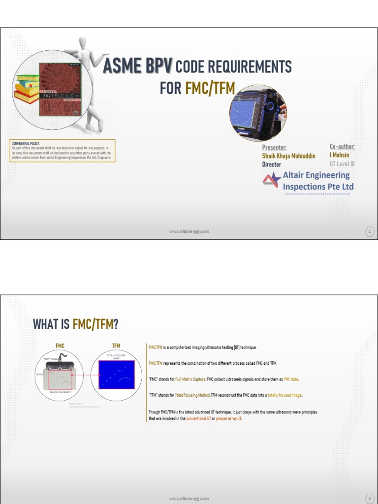 ASME BPV Code Requirements for FMC/TFM Examination of Welds PDF