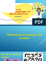 Week 2 Mathematical Language Expressions and Sentences Week 3