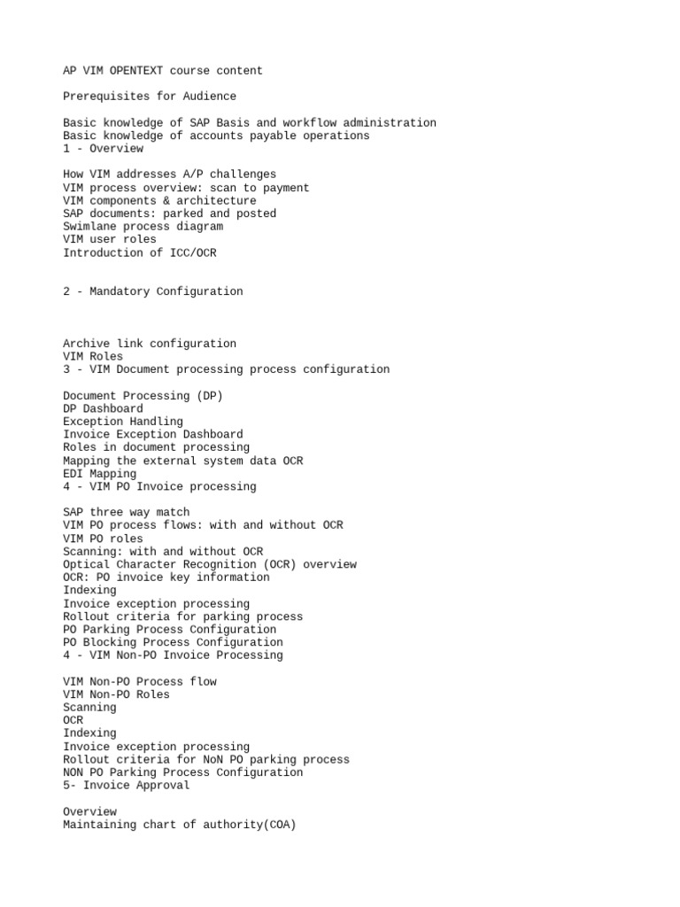 VIM Contents | PDF | Accounts Payable | Computer Science