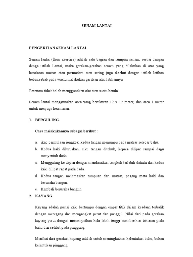 Senam Lantai