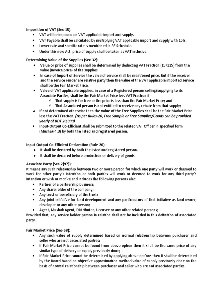 VAT Practical As Per VAT & SD Act 2012 and VAT Rules 2016 | PDF | Value ...
