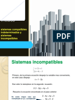 Sistema de Ecuaciones Incompatibles y Compatibles Indeterminados