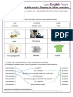 Shopping For Clothes - Exercises 4 PDF