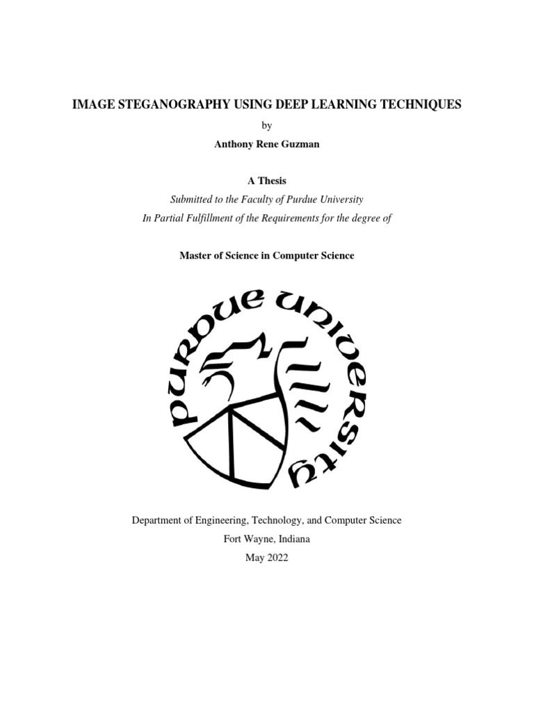 Image Steganography Using Deep Learning Techniques | PDF | Artificial ...