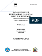 Template Soal USBN - Kur2013 - 2022 ANTROPOLOGI