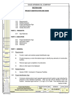 Saudi Arabian Oil Company: SECTION 01580 Project Identification and Signs