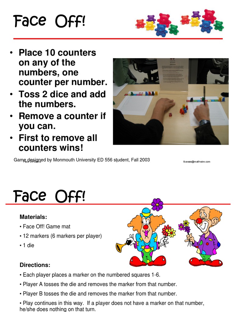 Face Off! Dice Game Instructions | PDF