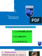 Problemas del conocimiento: posibilidad, origen y esencia