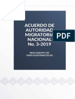 8 - Acuerdo de Autoridad Migratoria Nacional No. 3 2019