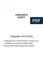 Language in Society: Key Sociolinguistic Concepts