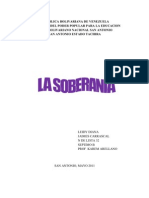 La Soberanía Es Uno de Los Elementos Más Representativos Del Poder Del Estado