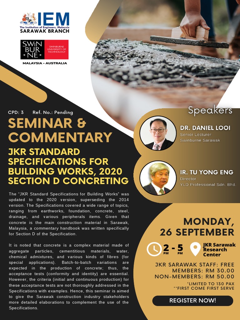 Flyer JKR Standard Specifications For Building Works, 2020 SECTION D