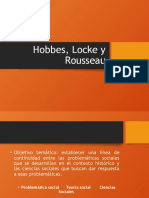 Hobbes Locke y Rousseau