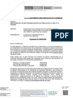 Oficio Múltiple #028-2022 A IIEE, SINAD 54503, Conformar Sub Comtie de Inventario