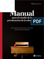 Moschetti, Verger y Fontdevila (2017) Manual para El Estudio de La Privatización Educativa