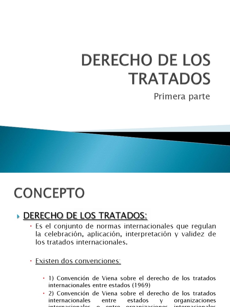 Derecho de Los Tratados - 1era Parte | PDF | Tratado | Relaciones ...