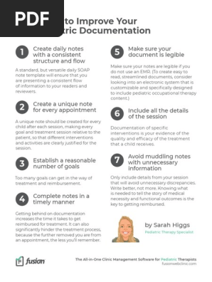 7 Tips to Improve Your Pediatric Documentation