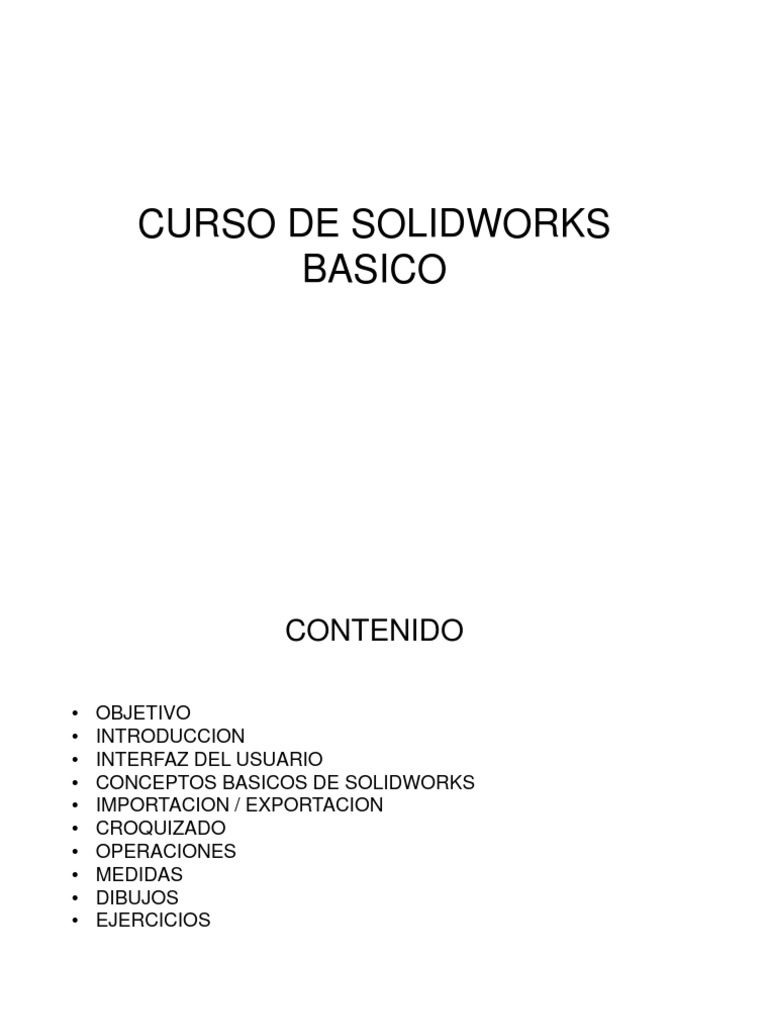 Curso Solidworks Básico | PDF | Software