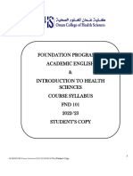 Course Syllabus FND 101 V2 (2022-'23) - Student's