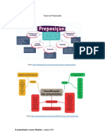 Tipos de Preposição e Conjunção