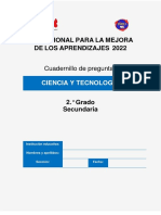 Cuadernillo de Evaluacion Ciencia y Tecnologia 2° Secundaria