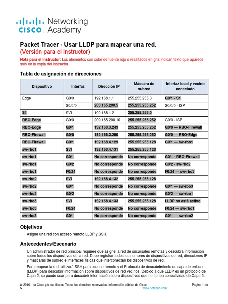 10 2 6 packet tracer use lldp to map a network ilm pdf