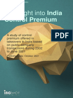 Control Premium Study India 2021