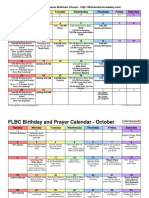 FLBC October Calendar 2022