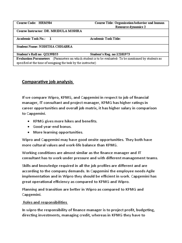 A Comparative Analysis of Job Roles, Responsibilities, and Career