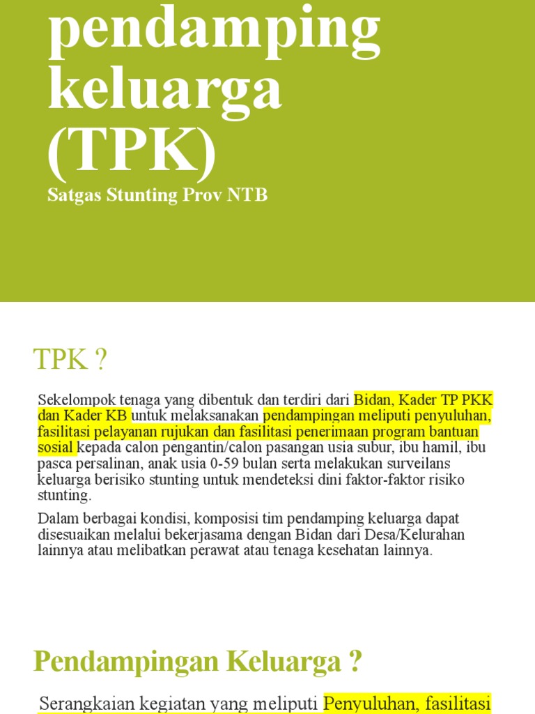 Pendampingan Keluarga untuk Cegah Stunting | PDF | Ilmu Sosial ...