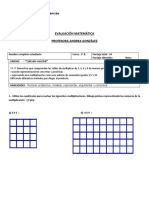 Evaluación Matemática Multiplicación