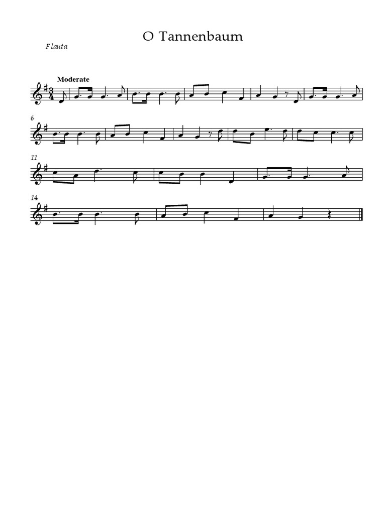 O Tannenbaum Flauta | PDF