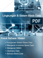 Lingkungan & Sistem Basis Data. Pertemuan 2
