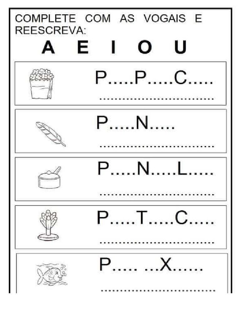 Atividade para Alfabetização | PDF