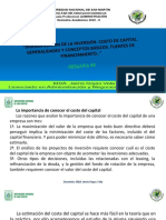 Diversificación de L A Inversión. Costo D E Capital. Generalidades Y Con Ceptos Básicos. Fuen Tes de Financiamiento..