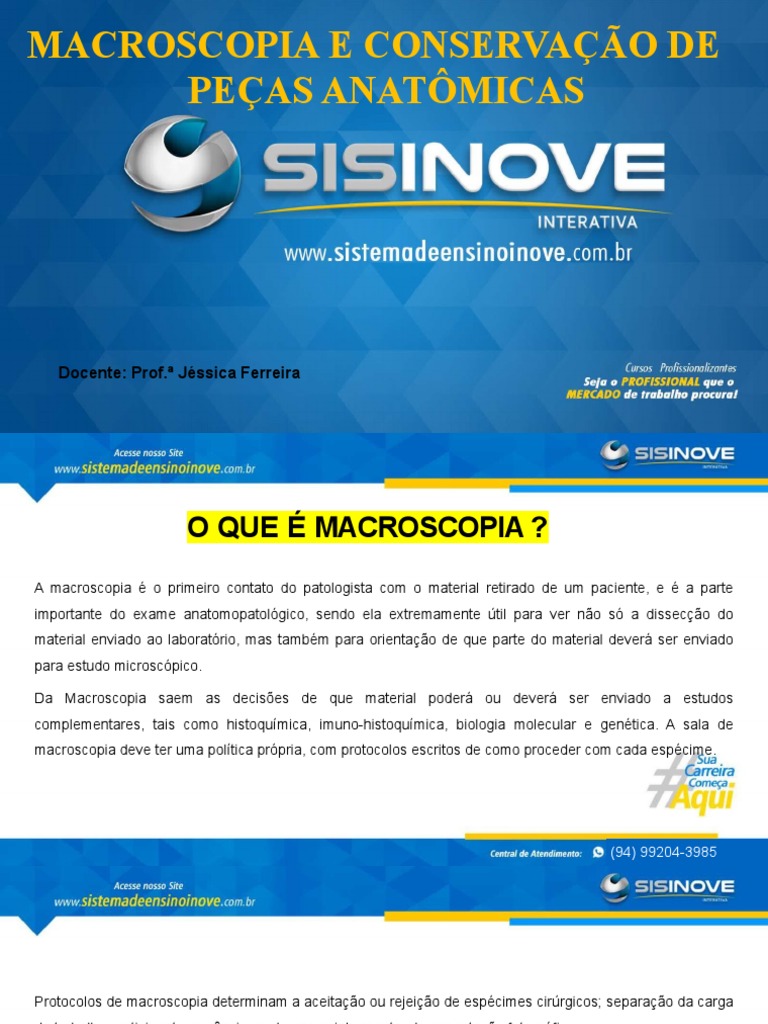 Macroscopia e Conservação Anatômica | PDF | Formaldeído | Glicerol