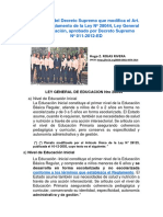 Proyecto Del Decreto Supremo Que Modificará La Denominación de PRONOEI A INSTITUCIONES EDUCATIVAS NO ESCOLARIZADAS.