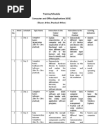 Nios 631 Training Schedule