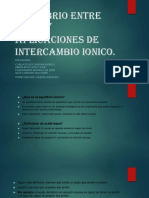 Equilibrio Entre Iones y Aplicaciones de Intercambio Ionico